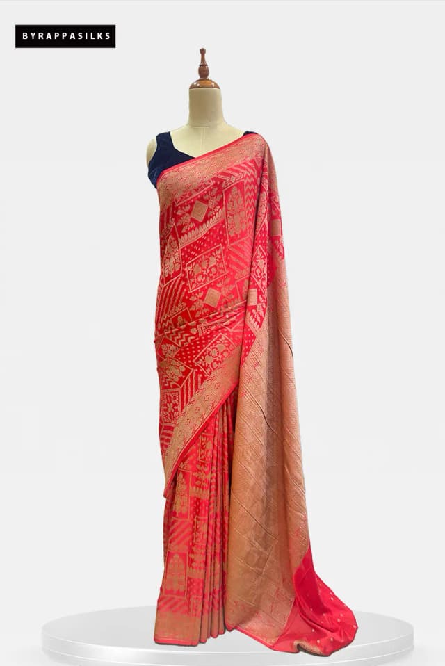 Kadhi Georgette Saree Red QW207554
