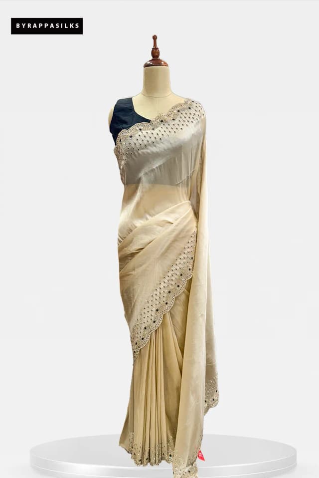 Party Wear Saree Ivory QS297069