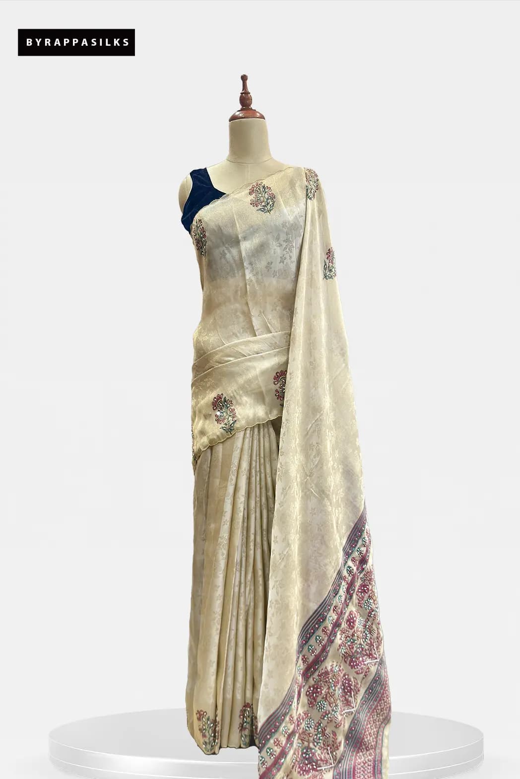 Semi Tussar Saree Ivory Colour QS308927