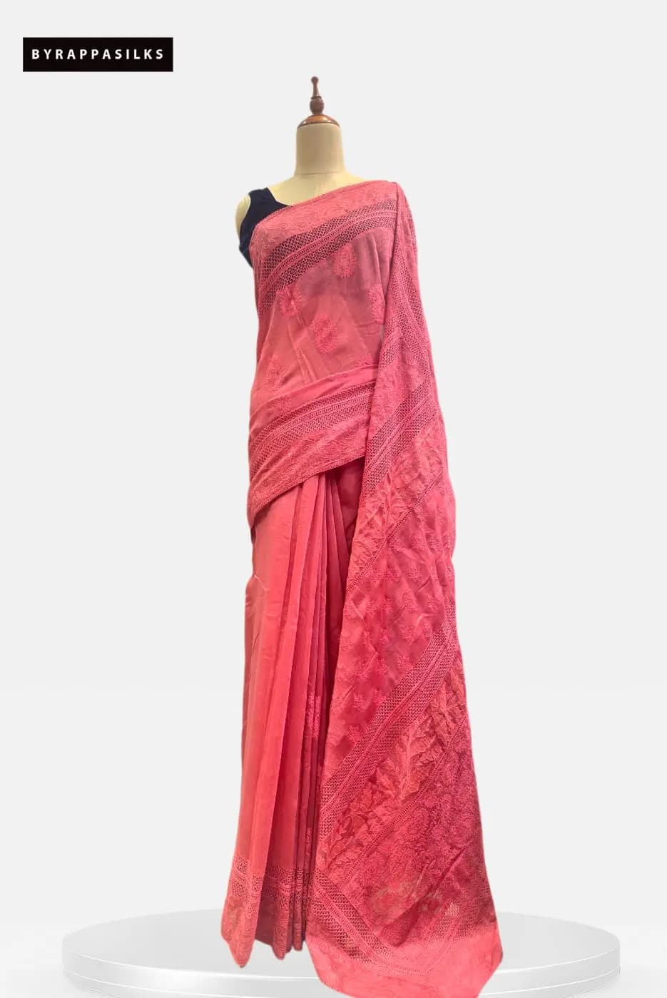 Mul Cotton Chikankari Work Rose pink QS316316