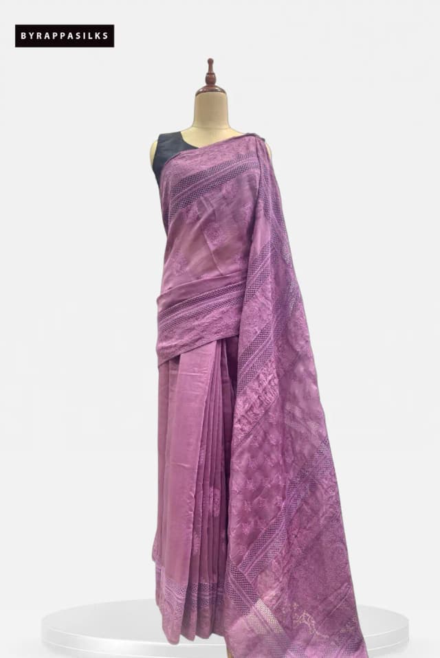 Mul Cotton Chikankari Work Lavender QS316316