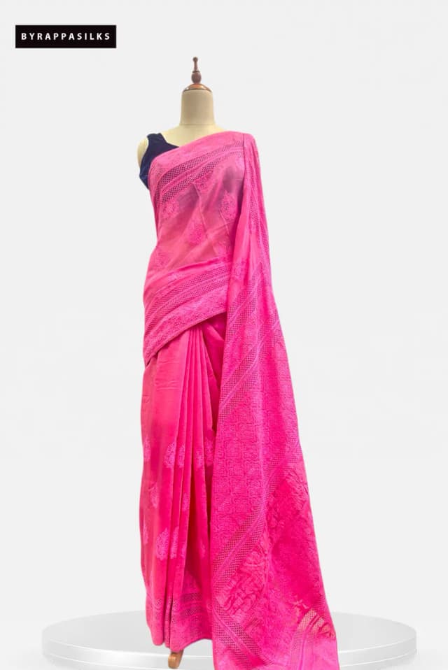 Mul Cotton Chikankari Work Pink QS316316