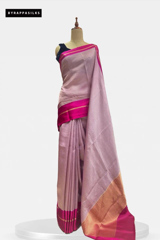 Pure Banaras Saree Lavender Pink AA205109