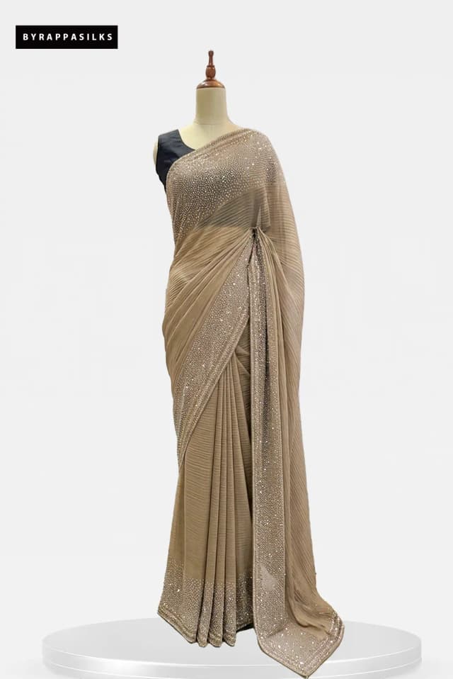 Fancy party Wear Saree Fawn  QS304774