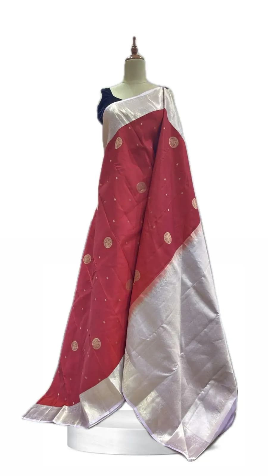 Semi Kanchivaram Pink with Lavender Border AA209198