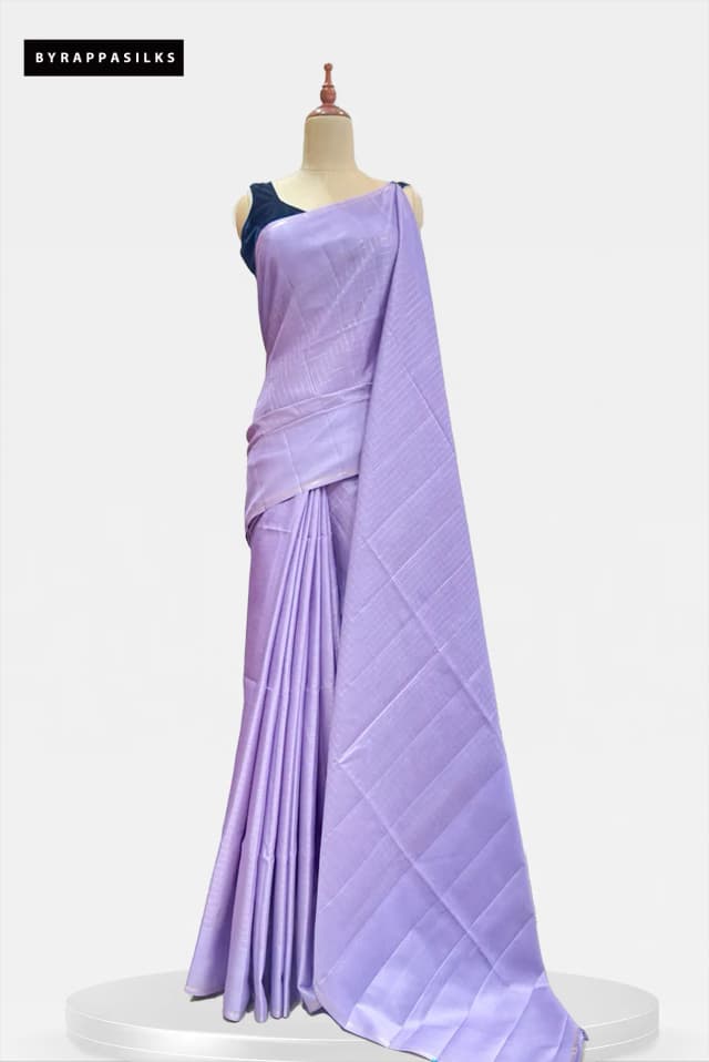 Semi Tussar Saree Lavender AA212801