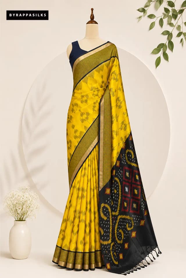 Soft Silk yellow Saree AA301198