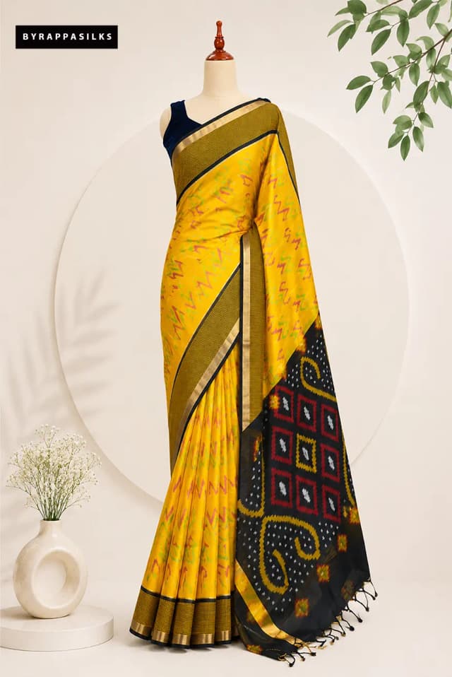 Soft Silk yellow Saree AA301198