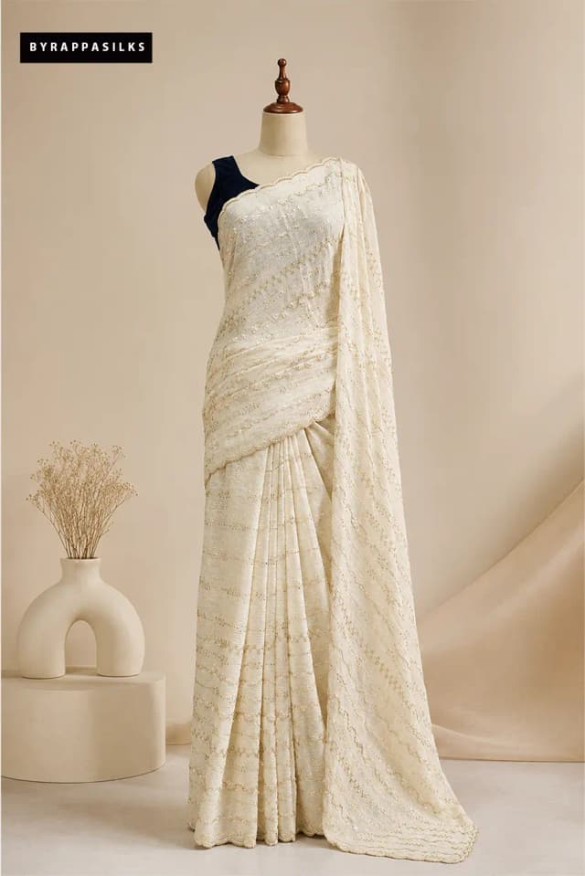 Fancy Saree Off-White AA306215