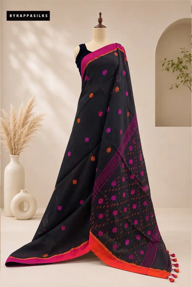 Linen Cotton Saree AA307172