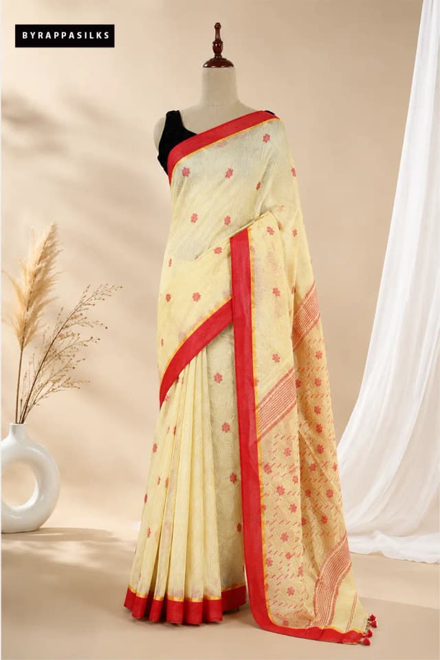 Linen Cotton Saree AA307172