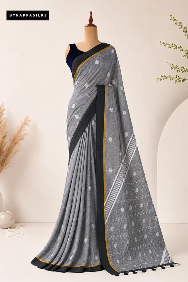 Linen Cotton Saree AA315946