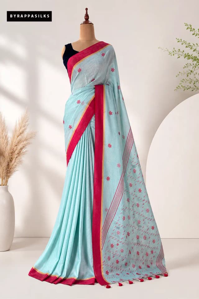 Linen Cotton Saree AA315946