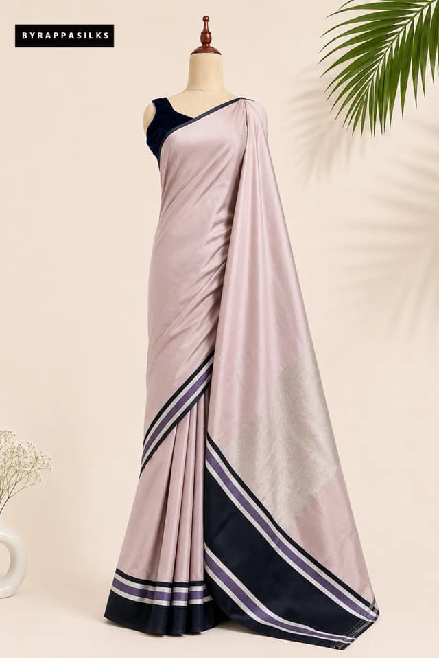 Handloom Satin Banaras Saree Dusty Rose AA313918