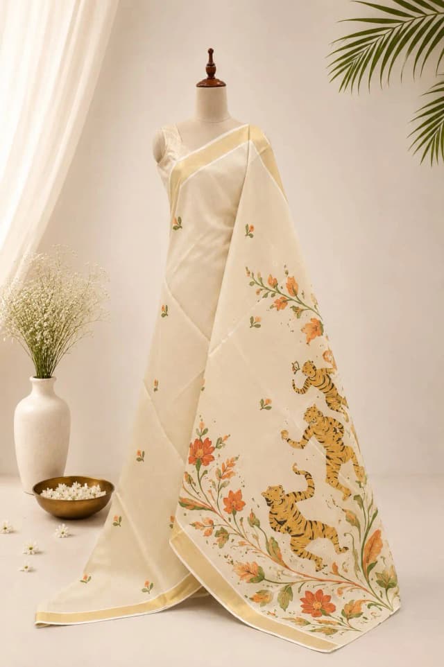 Cotton Saree Off White AA314931
