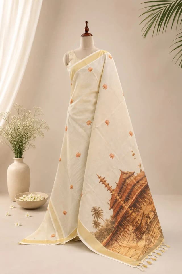 Cotton Saree Off White AA314931