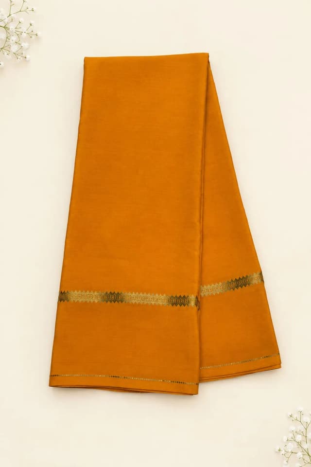 Pure Mysore Silk Saree Orange AA320448