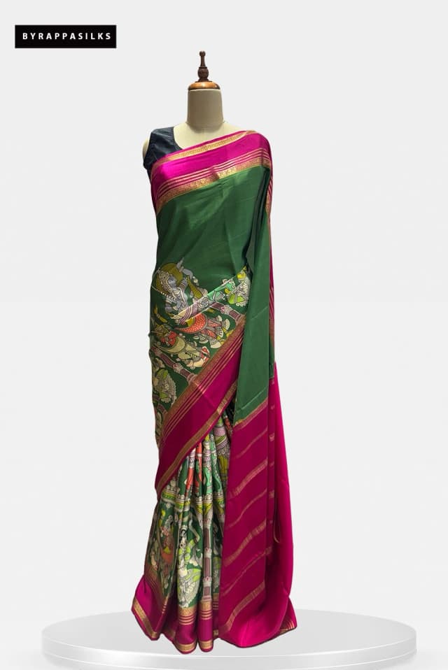 Printed Mysore Silk Crape Saree QS288670