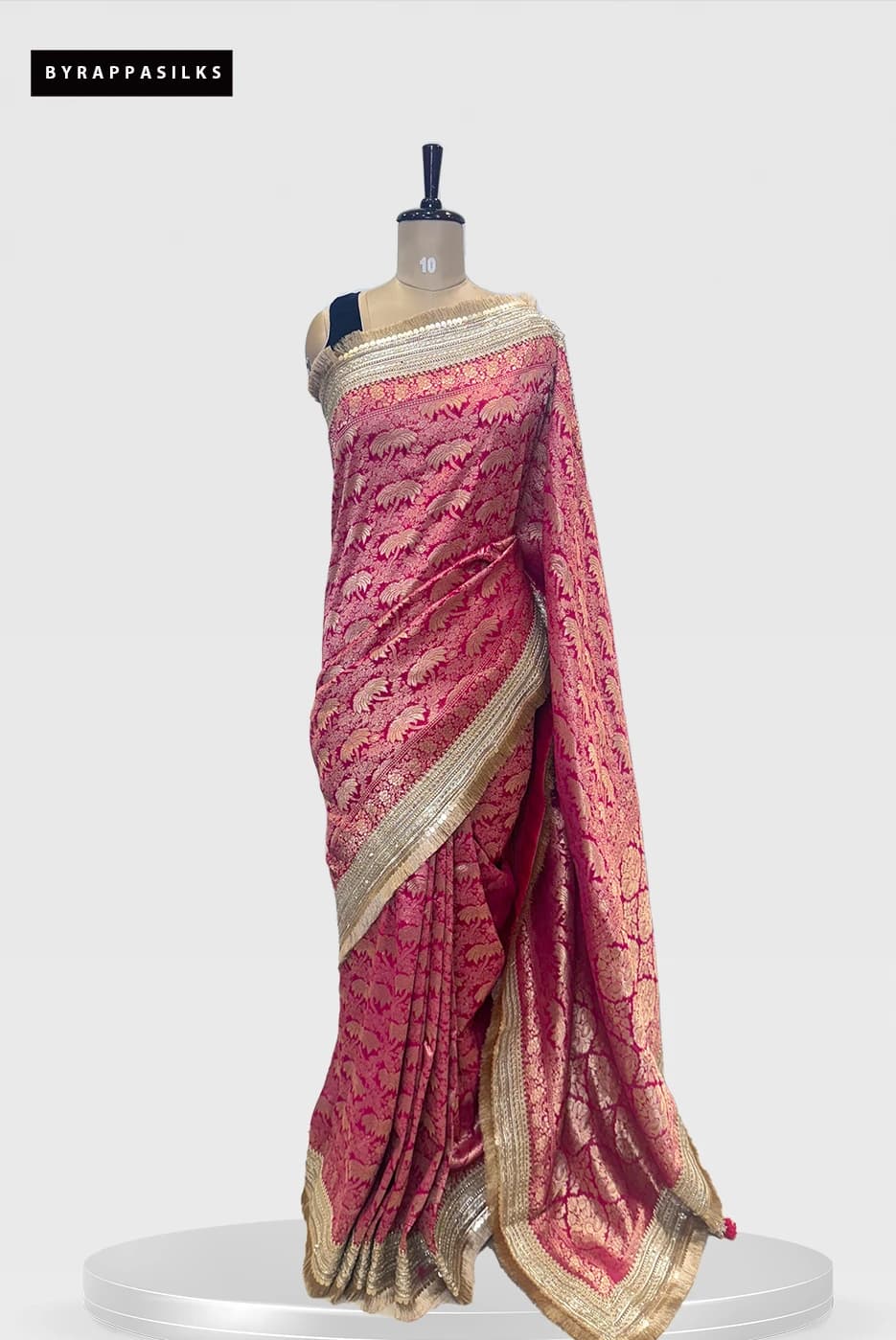Banaras Saree Pink & Gold QS283764