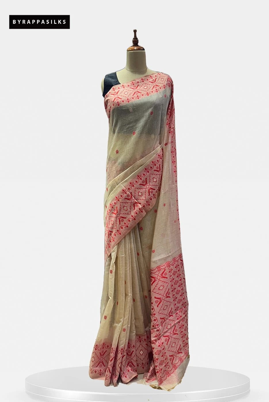 Semi Linen Saree - QS283816