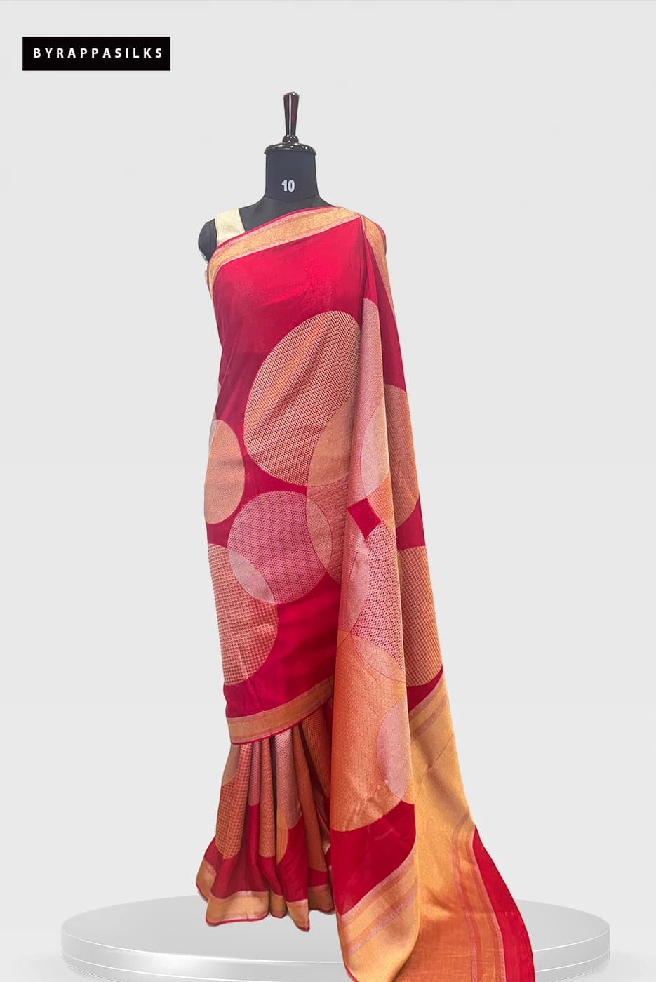 Georgette Saree With Circle Design pink Colour QS28478