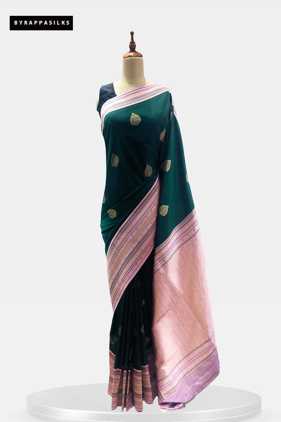 KADIYAL MIX SEMI SILK Green and Pink QW203831