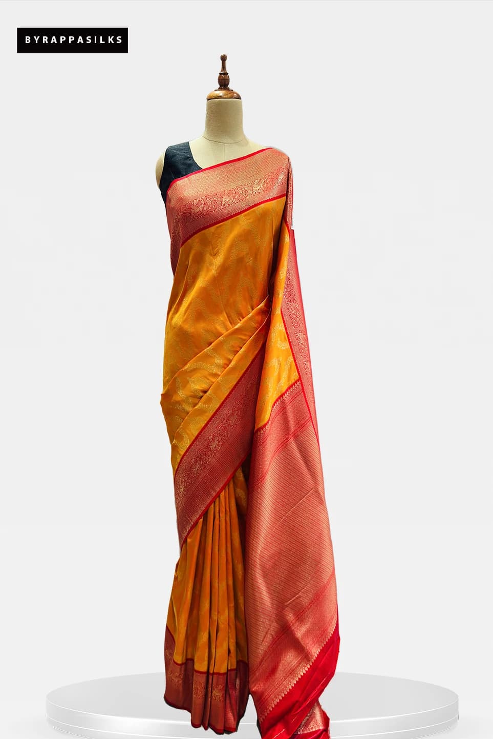 Semi Kanjeevaram In Yellow & Red Border QW203322