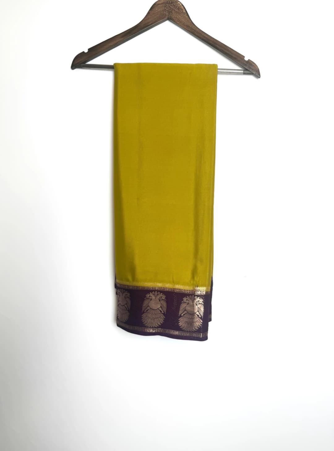 Semi Mysore Silk Saree Gandaberunda Border QS270665