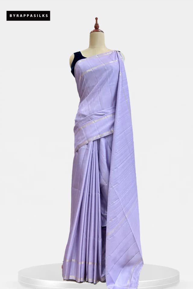 Semi Tussar Saree Lavender AA212828