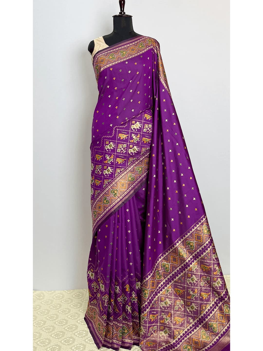 Banaras Fancy Saree - Purple Colour - QS200178