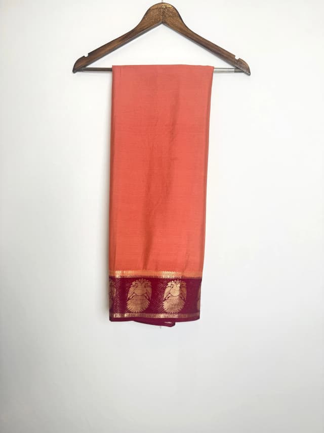 Semi Mysore Silk Saree Gandaberunda Border QS270649