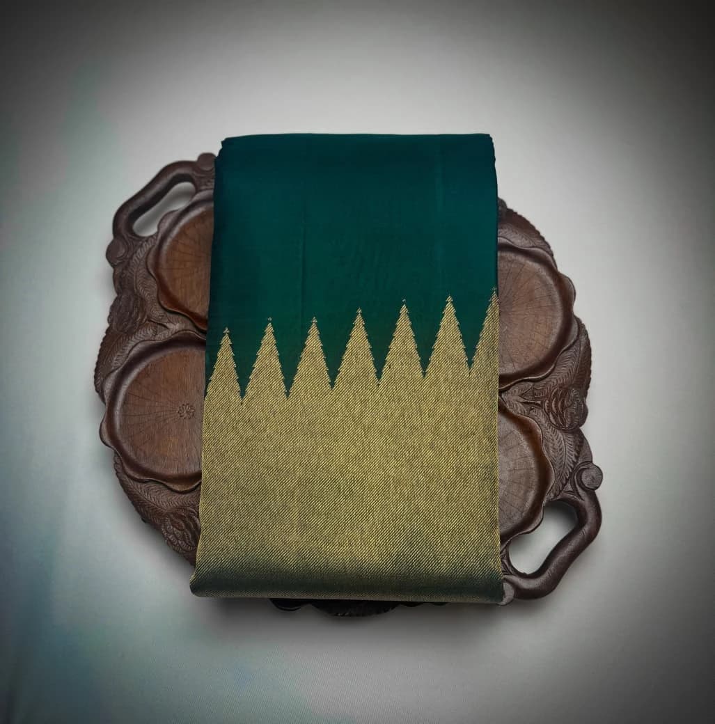 Kanchipuram Pure Silk Saree Green QA251831